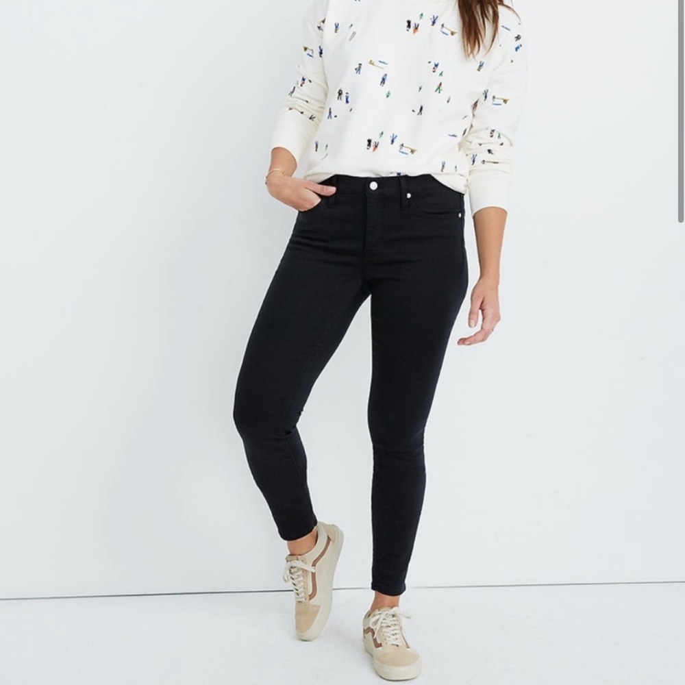 Madewell 9” Mid-Rise Skinny Jean Rinse Color (Black)